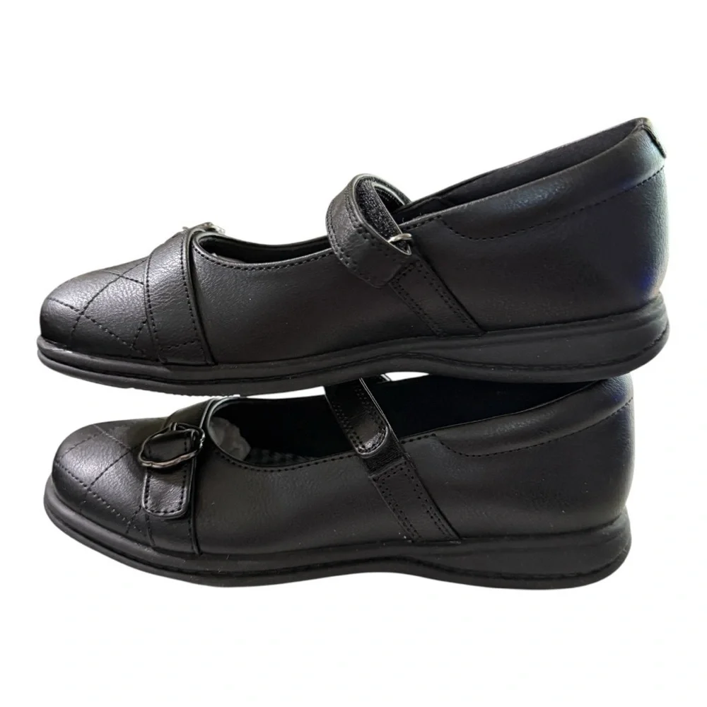 Rachel Shoes Little Girls’ Black Quilted Mary Jane Flats | Size 2